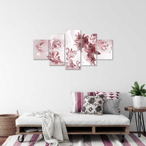 Wandbilder Wohnzimmer XXL Blumen Lilien Moderne Bild Abstrakt